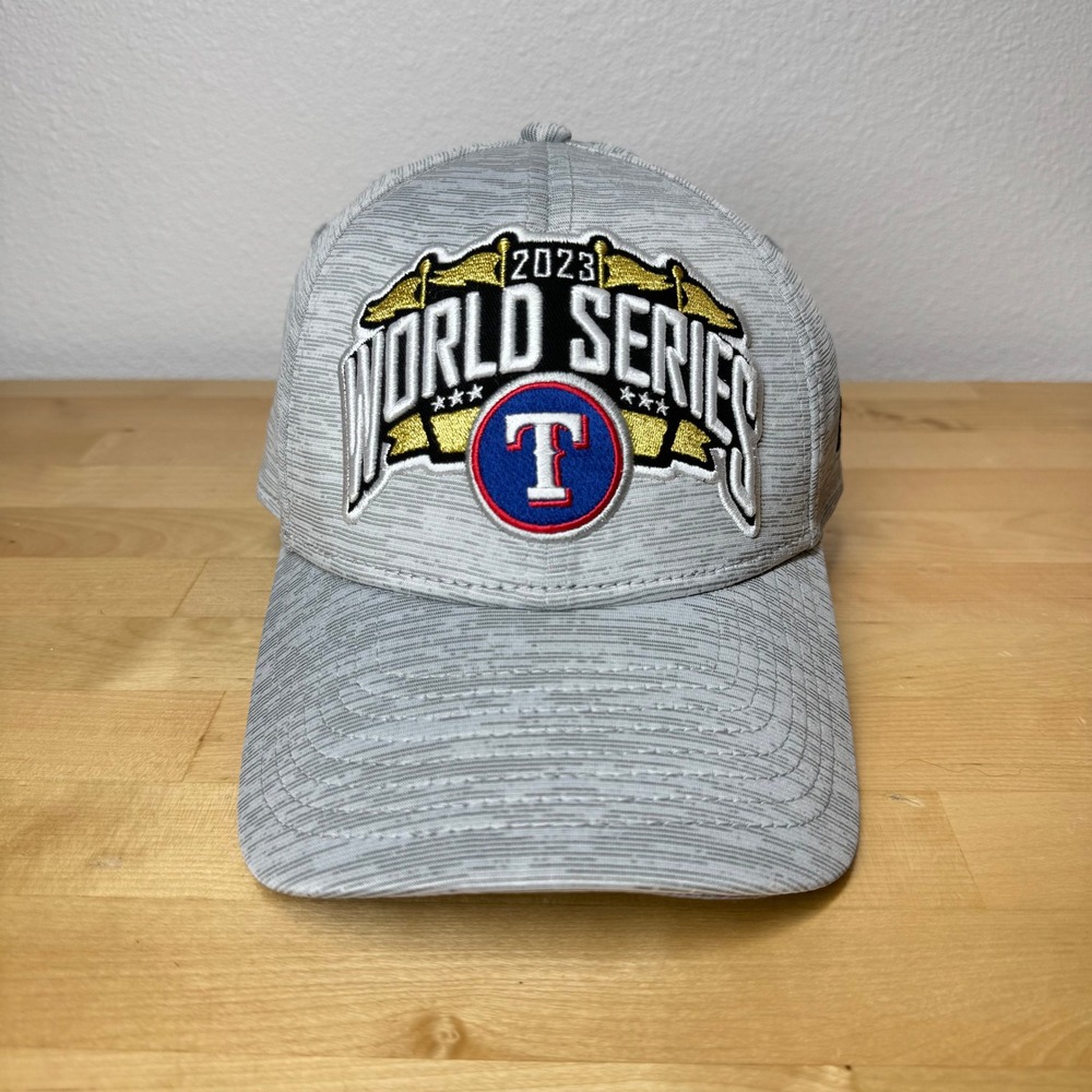 New Era Texas Rangers‎ 2023 World Series Champions 9FORTY Snapback Hat Gray MLB